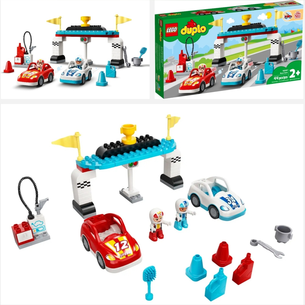 DUPLO LEGO Race Cars 10947 Lego Set with Brick Box - Picture 7 of 10